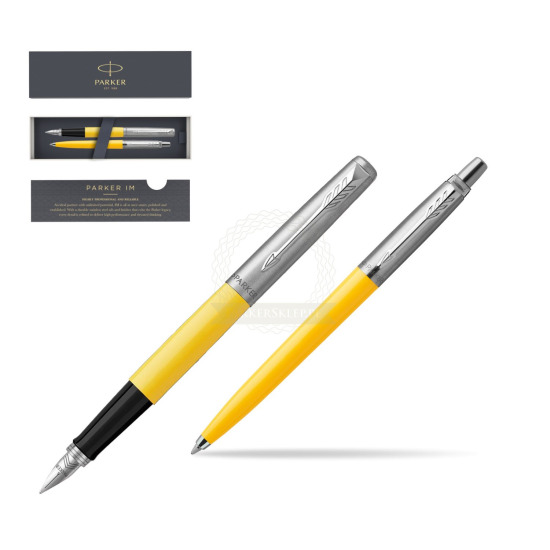 Parker Jotter Originals Yellow CT Pen Penna Stilografica + Penna Pen in a Gift Box 