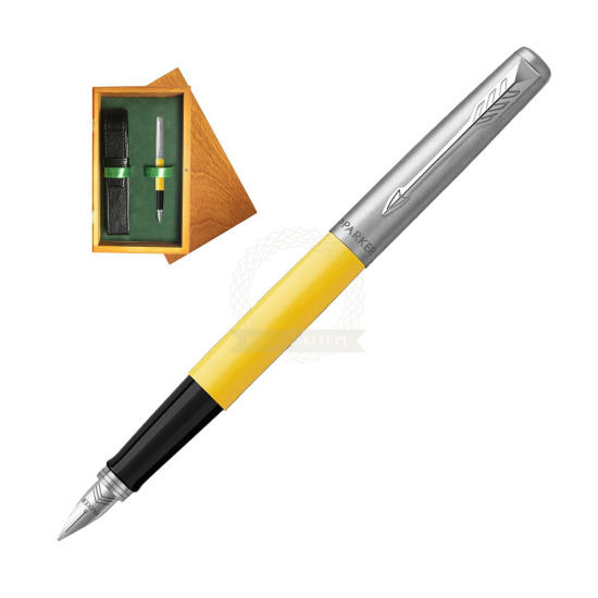 Parker Jotter Originals Yellow Fountain Pen in single wooden box Honey Single Green