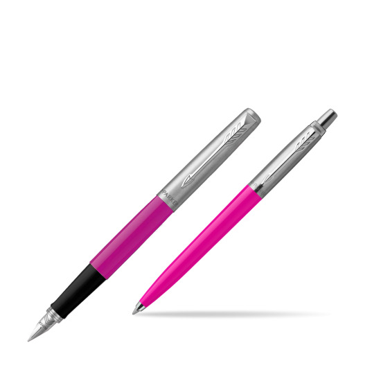 Parker Jotter Originals Magenta CT Fountain Pen + Ballpoint Pen in a Gift Box