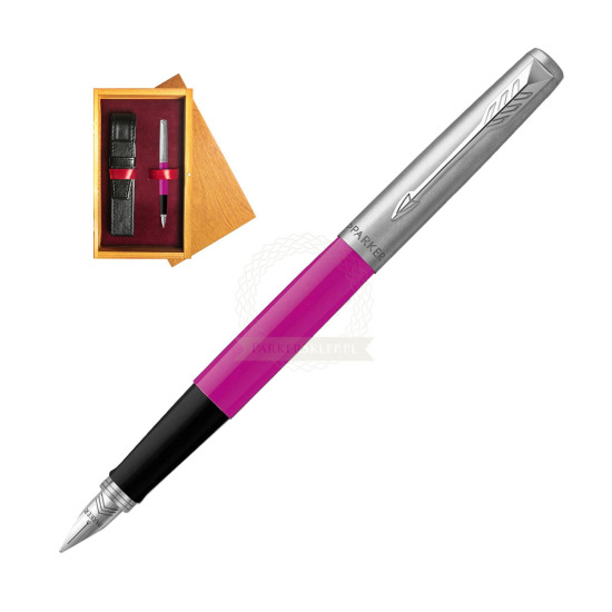 Parker Jotter Originals Magenta CT Pen Penna Stilografica Pen in single wooden box Honey Single Maroon