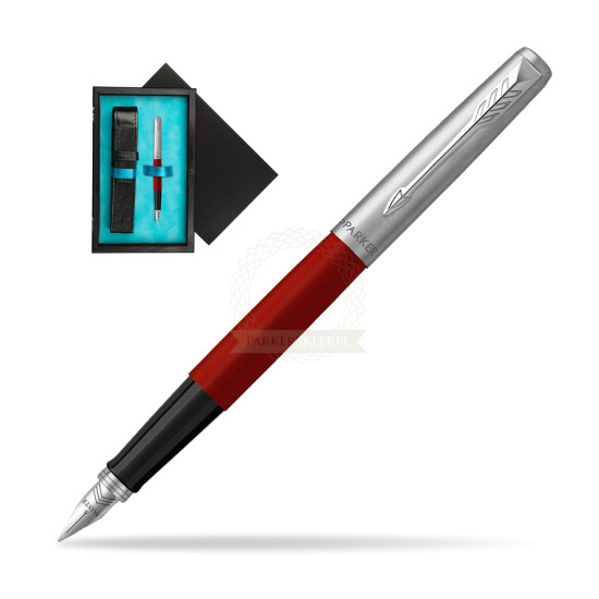 Parker Jotter Originals Red Fountain Pen in single wooden box Black Single Turquoise