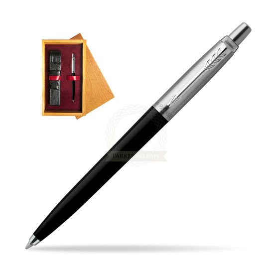 Parker Jotter Originals Black Ballpoint Pen in single wooden box Honey Single Maroon