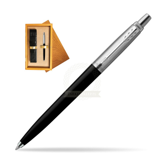 Parker Jotter Originals Black Ballpoint Pen in single wooden box Honey Single Ecru