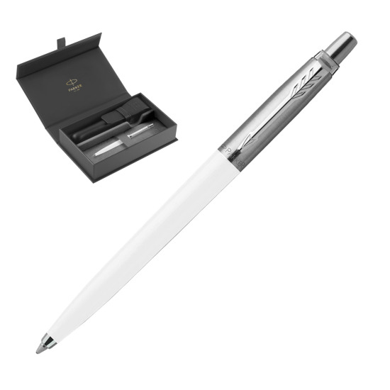 Parker Jotter Originals White Ballpoint Pen in original Parker box, closed case