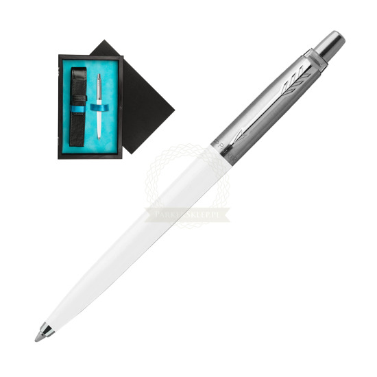 Parker Jotter Originals White Ballpoint Pen in single wooden box Black Single Turquoise