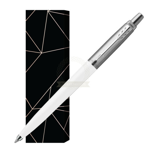Parker Jotter Originals White Ballpoint Pen in cover Lucky