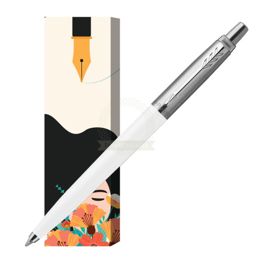 Parker Jotter Originals White Ballpoint Pen in cover Poppy