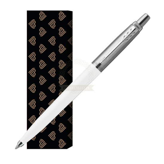 Parker Jotter Originals White Ballpoint Pen in cover Golden Hearts