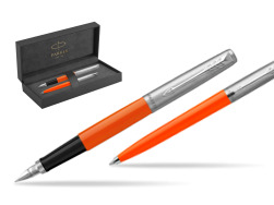 Parker Jotter Originals Orange CT Pen Penna Stilografica + Penna Pen in a Gift Box in original Parker Prestige box
