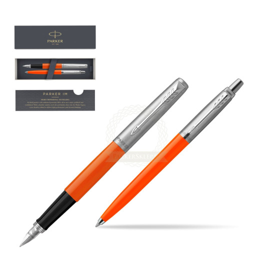 Parker Jotter Originals Orange CT Pen Penna Stilografica + Penna Pen in a Gift Box 
