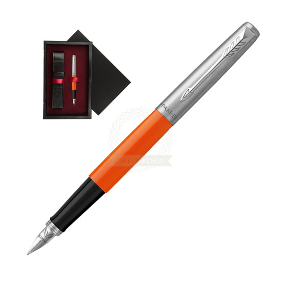 Parker Jotter Originals Orange Fountain Pen in single wooden box Black Single Maroon