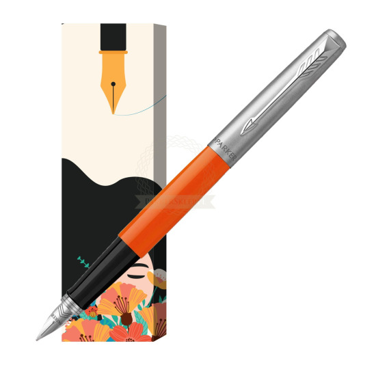 Parker Jotter Originals Orange Fountain Pen in cover Poppy