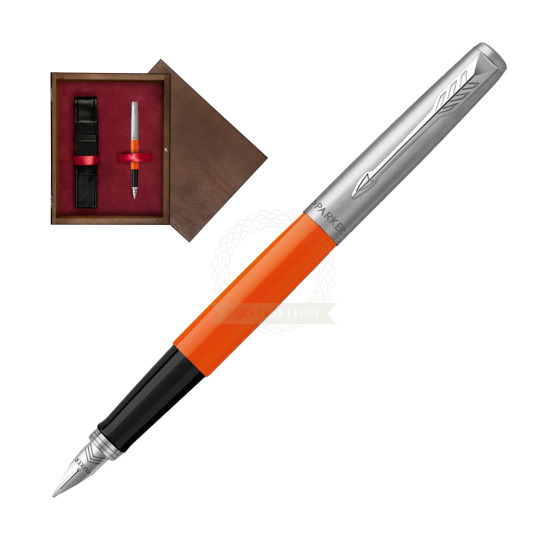 Parker Jotter Originals Orange Fountain Pen in single wooden box Wenge Single Maroon
