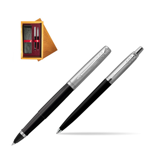 Parker Jotter Originals Black CT Pen Penna Roller + Penna Pen in a Gift Box in double wooden box Honey Double Maroon