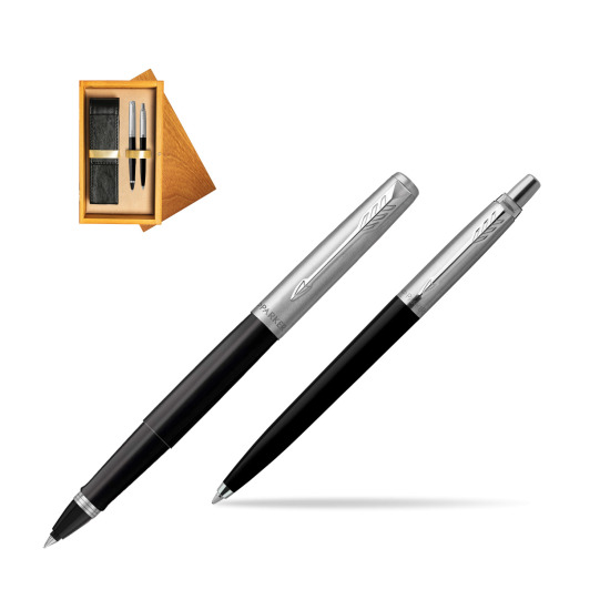 Parker Jotter Originals Black CT Pen Penna Roller + Penna Pen in a Gift Box in double wooden box Honey Double Ecru