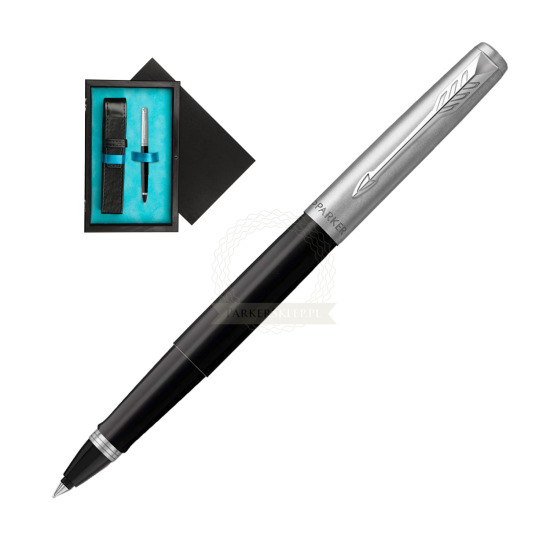 Parker Jotter Originals Black CT Rollerball Pen in single wooden box Black Single Turquoise