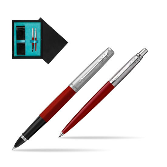 Parker Jotter Originals Red CT Pen Penna Roller + Penna Pen in a Gift Box in double wooden box Black Double Turquoise