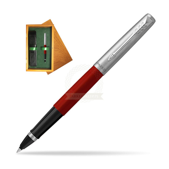 Parker Jotter Originals Red Rollerball Pen in single wooden box Honey Single Green