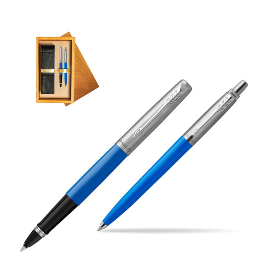 Parker Jotter Originals Blue CT Pen Penna Roller + Penna Pen in a Gift Box in double wooden box Honey Double Ecru