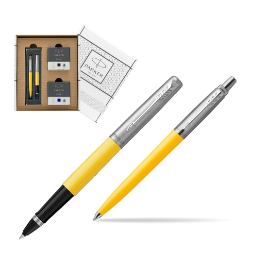 Parker Jotter Originals Yellow CT Pen Penna Roller + Penna Pen in a Gift Box in a Parker Eco White box