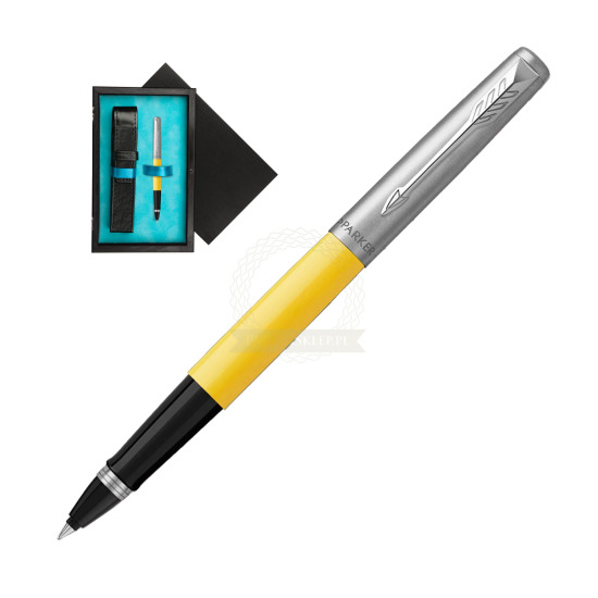 Parker Jotter Originals Yellow CT Rollerball Pen in single wooden box Black Single Turquoise