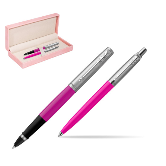 Parker Jotter Originals Magenta CT Pen Penna Roller + Penna Pen in a Gift Box in suede box pink