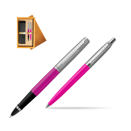 Parker Jotter Originals Magenta CT Pen Penna Roller + Penna Pen in a Gift Box in double wooden box Honey Double Ecru