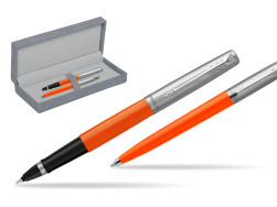 Parker Jotter Originals Orange CT Pen Penna Roller + Penna Pen in a Gift Box in suede box grey