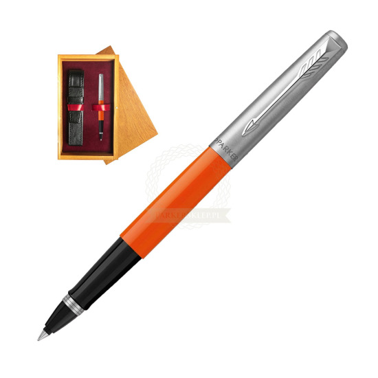 Parker Jotter Originals Orange CT Rollerball Pen in single wooden box Honey Single Maroon