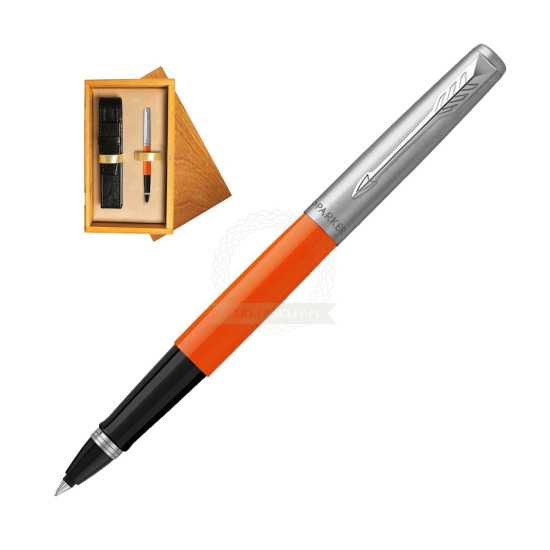 Parker Jotter Originals Orange CT Rollerball Pen in single wooden box Honey Single Ecru