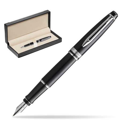 Waterman Penna Stilografica Expert Black CT Gold Nib 18k in classic box black