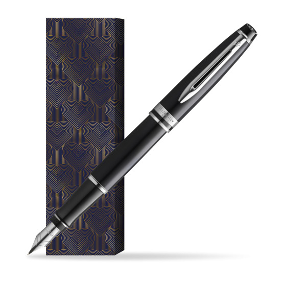 Waterman Penna Stilografica Expert Black CT Gold Nib 18k in cover Glamour Love