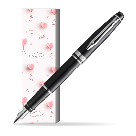 Waterman Penna Stilografica Expert Black CT Gold Nib 18k in cover Love is in the air