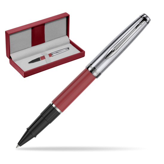 Waterman RollerStylo à bille Embleme Red CT in the red leather box