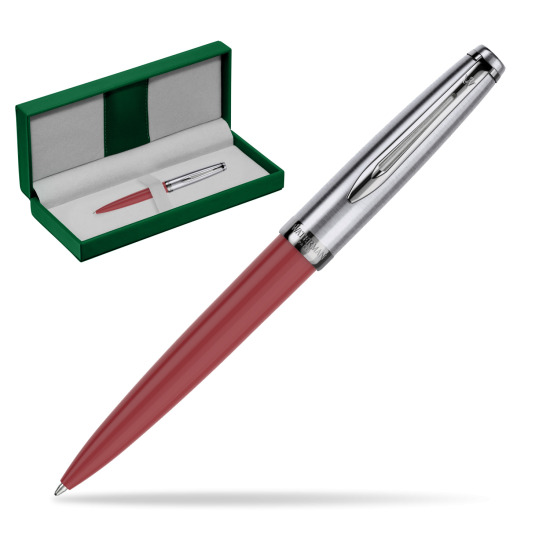 Waterman Stylo à bille Embleme Red CT in the green leather box