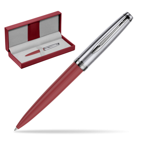 Waterman Stylo à bille Embleme Red CT in the red leather box