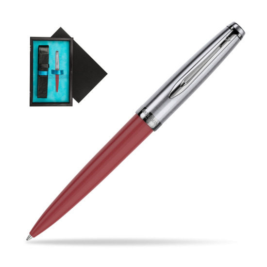 Waterman Ballpoint Pen Embleme Red CT in single wooden box Black Single Turquoise