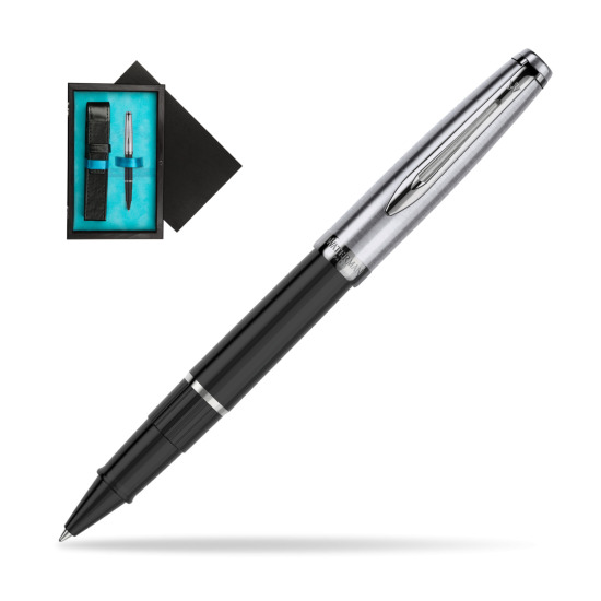Waterman Rollerball Pen Embleme Black CT in single wooden box Black Single Turquoise