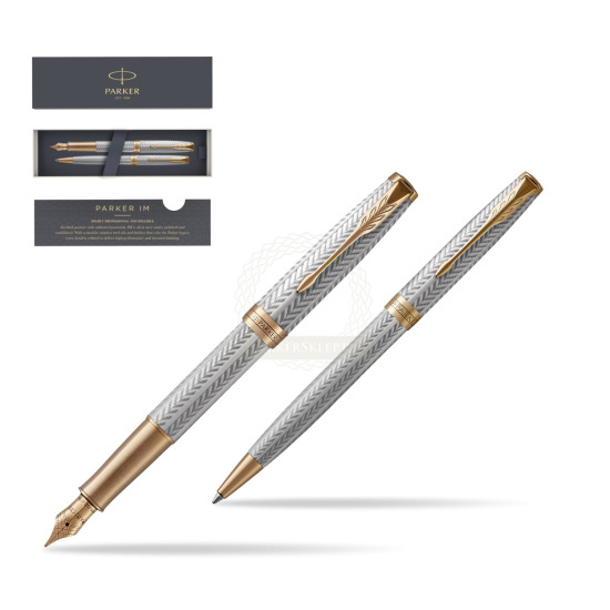 Parker Sonnet Fougère GT Penna Stilografica + Penna Pen in a Gift Box 