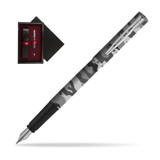 Waterman Allure Camo CT Penna Stilografica in single wooden box Black Single Maroon