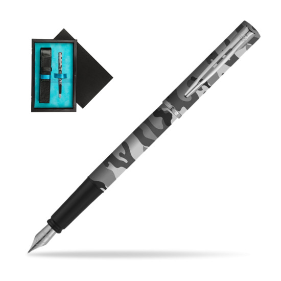 Waterman Allure Camo CT Penna Stilografica in single wooden box Black Single Turquoise