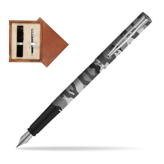 Waterman Allure Camo CT Penna Stilografica in single wooden box Mahogany Single Ecru