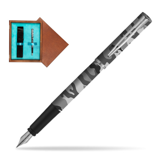 Waterman Allure Camo CT Penna Stilografica in single wooden box Mahogany Single Turquoise 