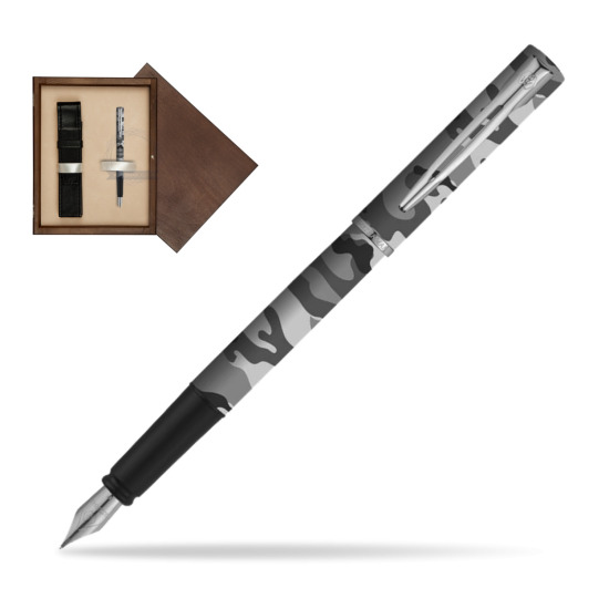 Waterman Allure Camo CT Penna Stilografica in single wooden box Wenge Single Ecru