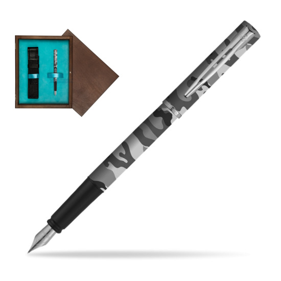 Waterman Allure Camo CT Penna Stilografica in single wooden box Wenge Single Turquoise 