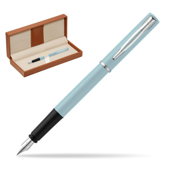 Waterman Allure Blue CT Penna Stilografica  in classic box brown