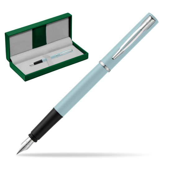 Waterman Allure Blue CT Stylo-plume in the green leather box