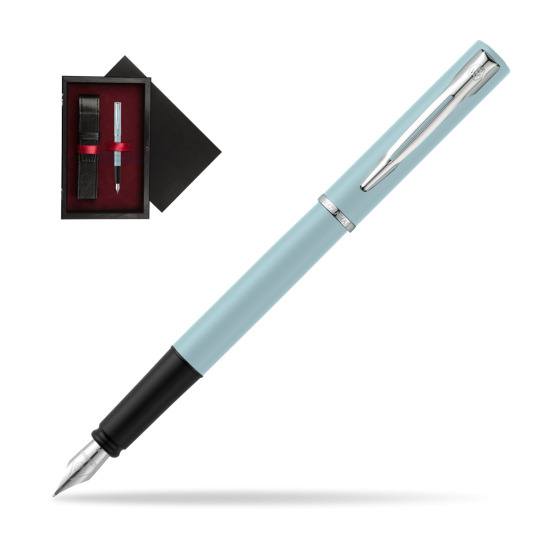 Waterman Allure Blue CT Penna Stilografica in single wooden box Black Single Maroon