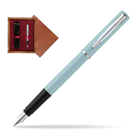 Waterman Allure Blue CT Penna Stilografica in single wooden box Mahogany Single Maroon
