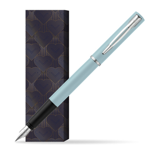 Waterman Allure Blue CT Penna Stilografica in cover Glamour Love